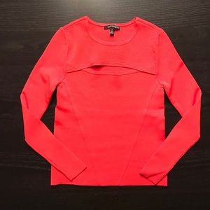 Eva Longoria Long Sleeve Spandex Top  (tomato)